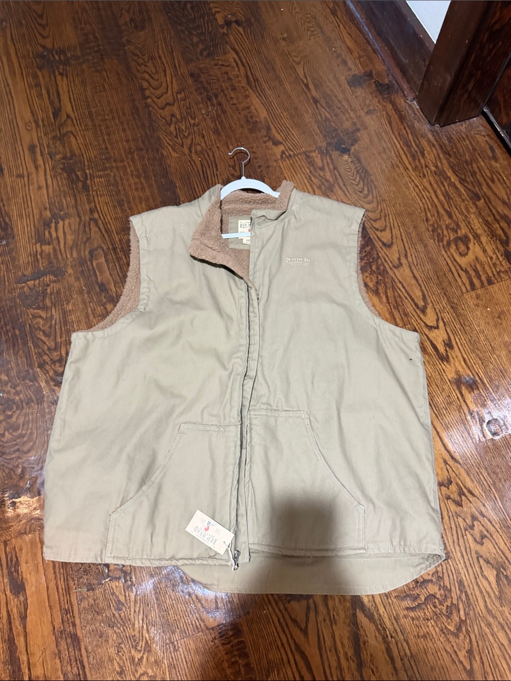 RedHead Tan Sherpa-Lined Work Vest